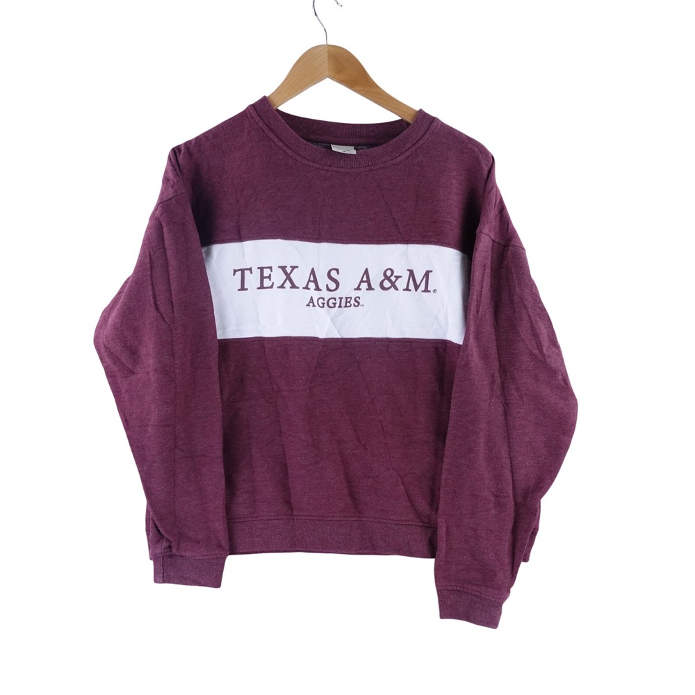 Texas A&M Aggies UG Apparel Maroon White Colorblock‎ Sweatshirt Mens Medium